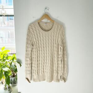 Gap Vintage Cream Colored Chunky Knit Sweater Size XXL